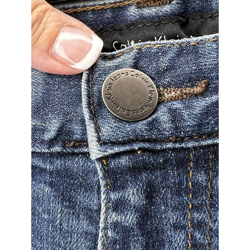 Calvin Klein Jeans Womens 4 Blue Mid-Wash Denim Mid-Rise Straight Stretch - Picture 3 of 12